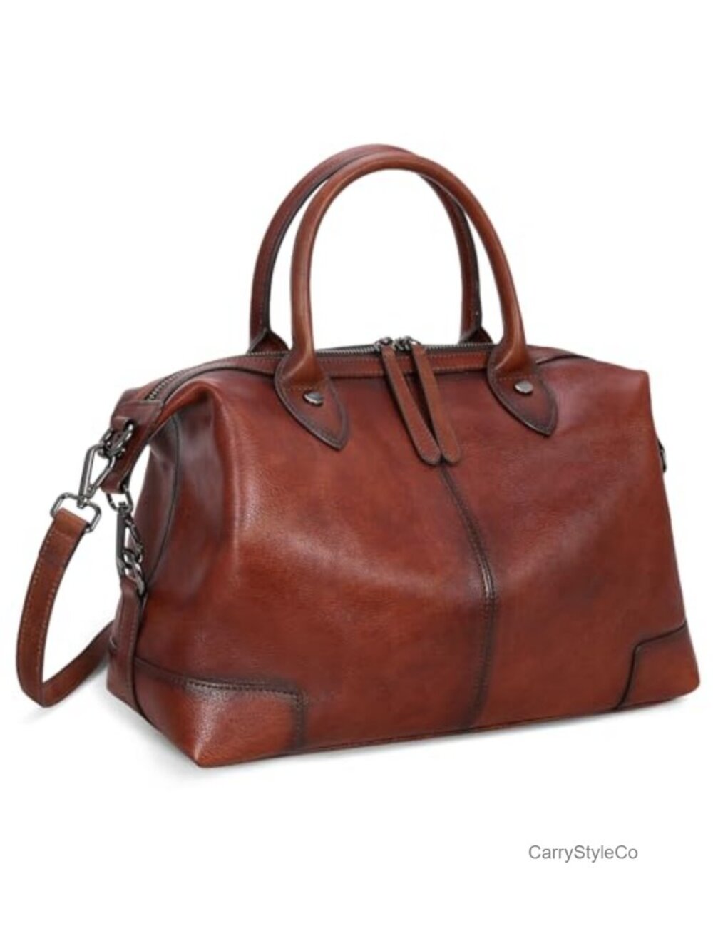 Genuine Leather Satchel Tote Bag Large Doctor Purse Handbag